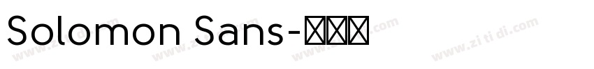 Solomon Sans字体转换